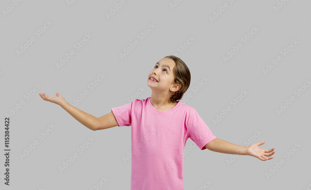 Little girl with arms open