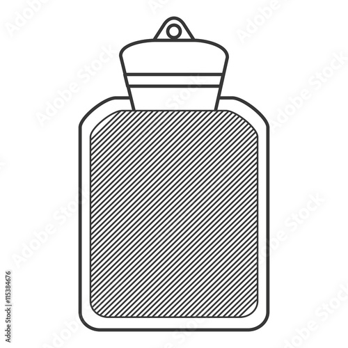 simple flat design hot water bottle icon vector illustration