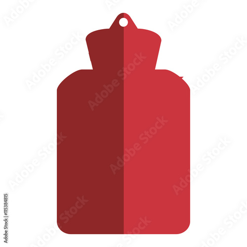simple flat design hot water bottle icon vector illustration