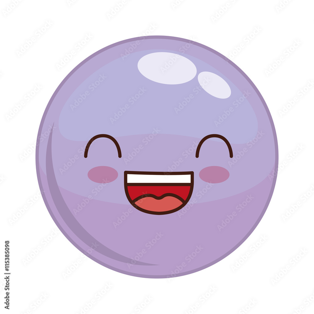 Cartoon design represented by kawaii expression face icon. Colorfull and isolated illustration. Purple sphere Cartoon design represented by kawaii expression face icon. Colorfull and isolated illustration. Purple sphere