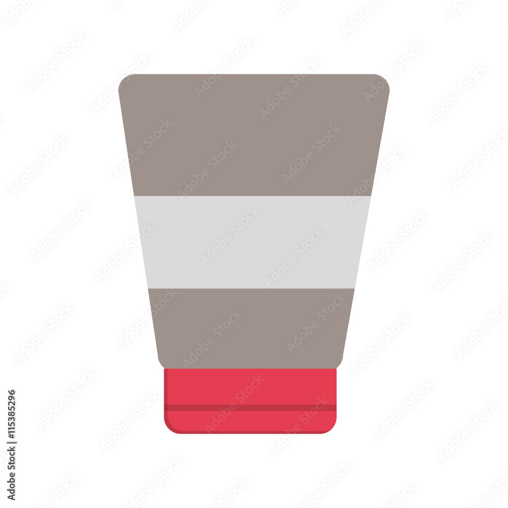simple flat design cosmetic product flask icon vector illustration