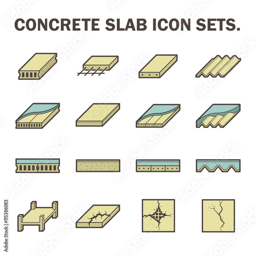 Concrete slab vector  icon