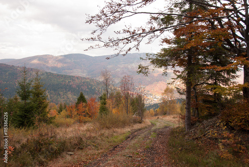 Fototapeta Beskidy jesienią, Skrzyczne
