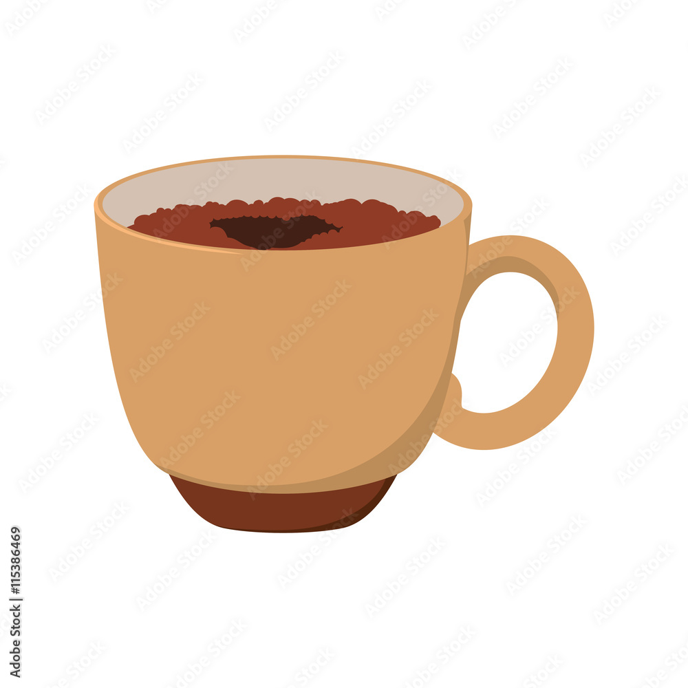 Drink concept represented by coffee mug icon. Isolated and flat illustration Drink concept represented by coffee mug icon. Isolated and flat illustration
