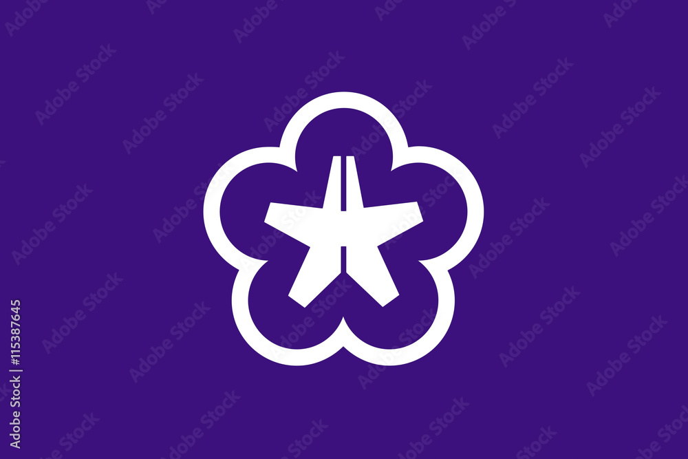 Obraz premium Kitakyushu city flag