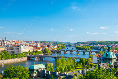View of Prague from Letna Park photo