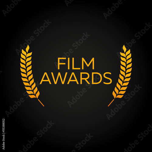 Cannes. Laurel. Film Awards Winners. Film awards logo. Cinema. Vector illustration.