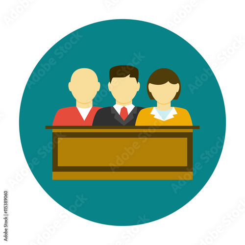 Jury icon flat