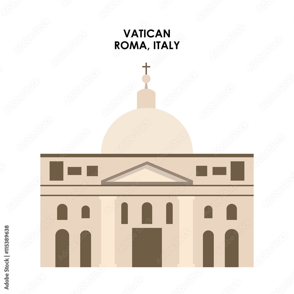 Vatican icon. Italy culture design. Vector graphic