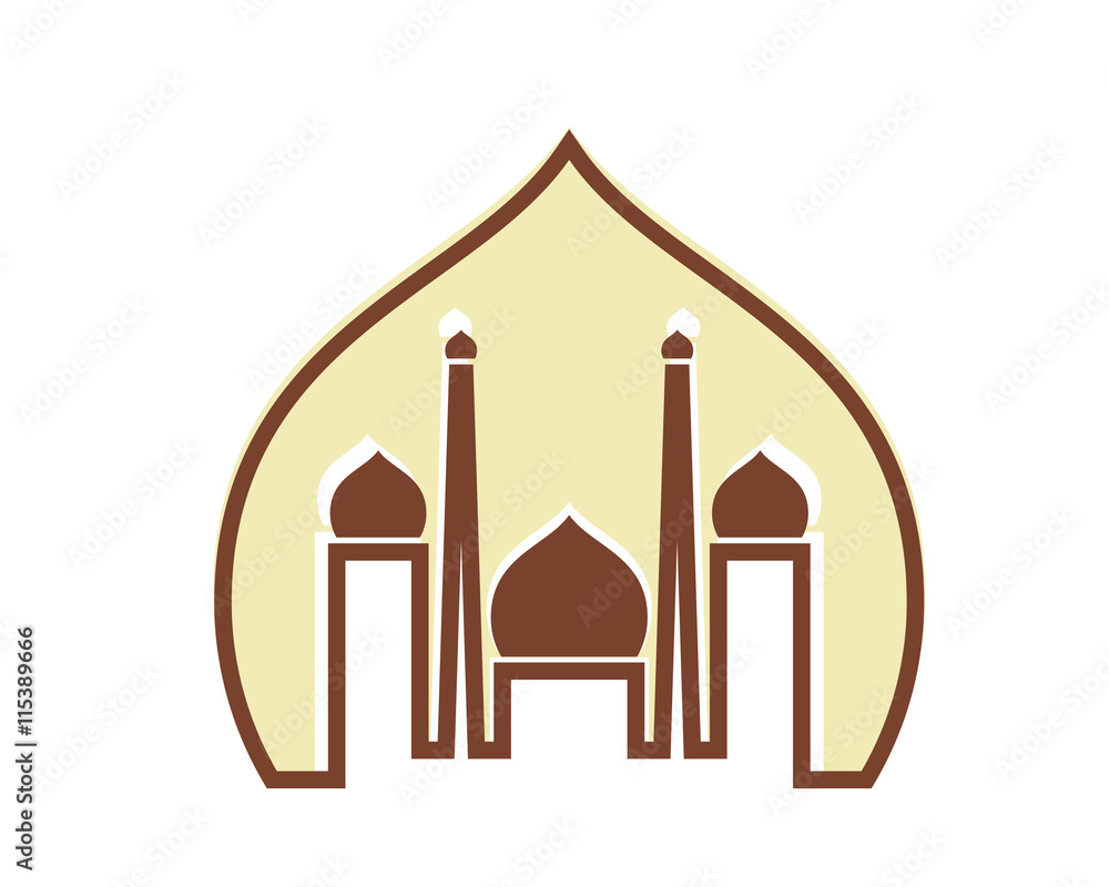 Modern Mosque Logo Symbol - Eid Mubarak Modern Mosque Logo Symbol - Eid Mubarak