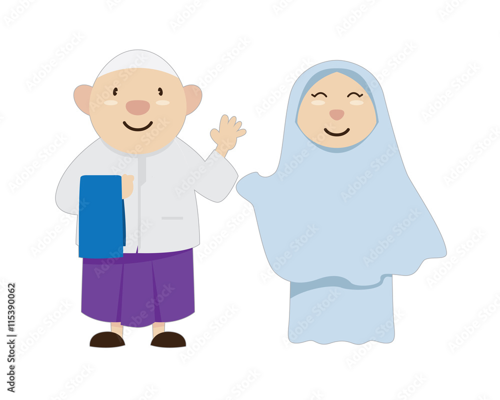 Muslim Couple Character - Ramadan Mubarak from Parents Muslim Couple Character - Ramadan Mubarak from Parents