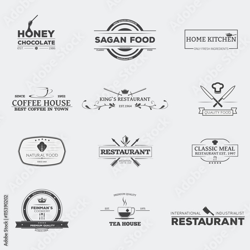 Food and restaurant emblems