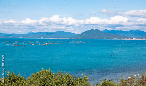 coast view from West Island in Sanya city, Hainan province, China 
