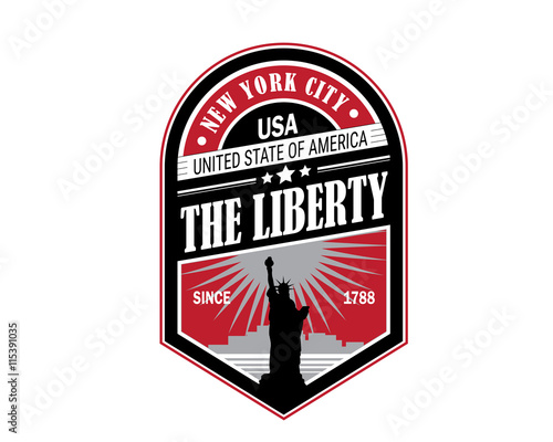 Modern Country & City Badge - New York