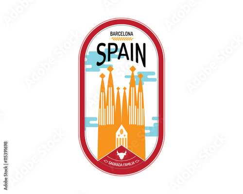 Modern Country & City Badge - Spain