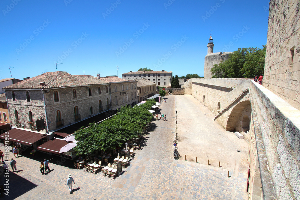 Naklejka premium Aigues-mortes (France) / Tour de Constance et chemin de ronde