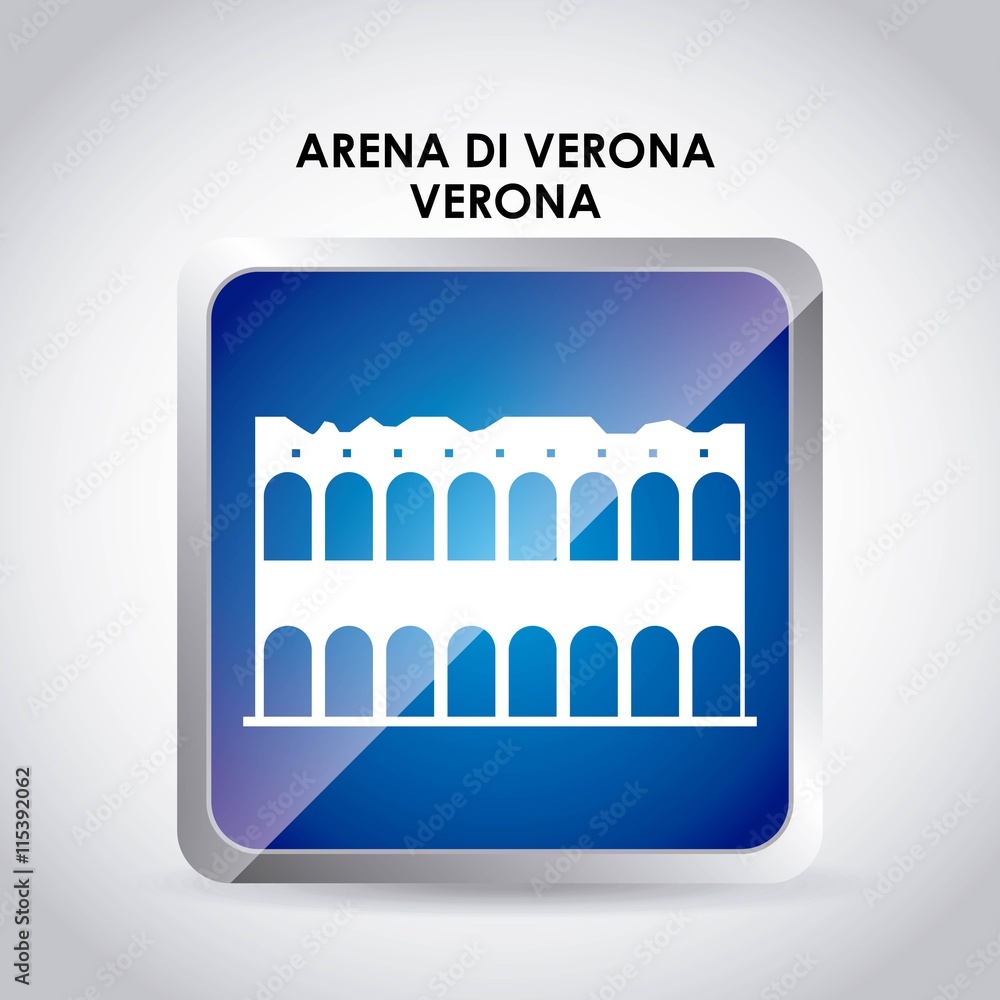 arena di verona icon. Italy culture design. Vector graphic