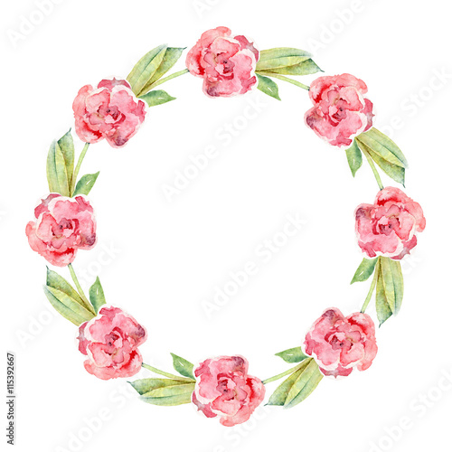 Flower wreath with tulip