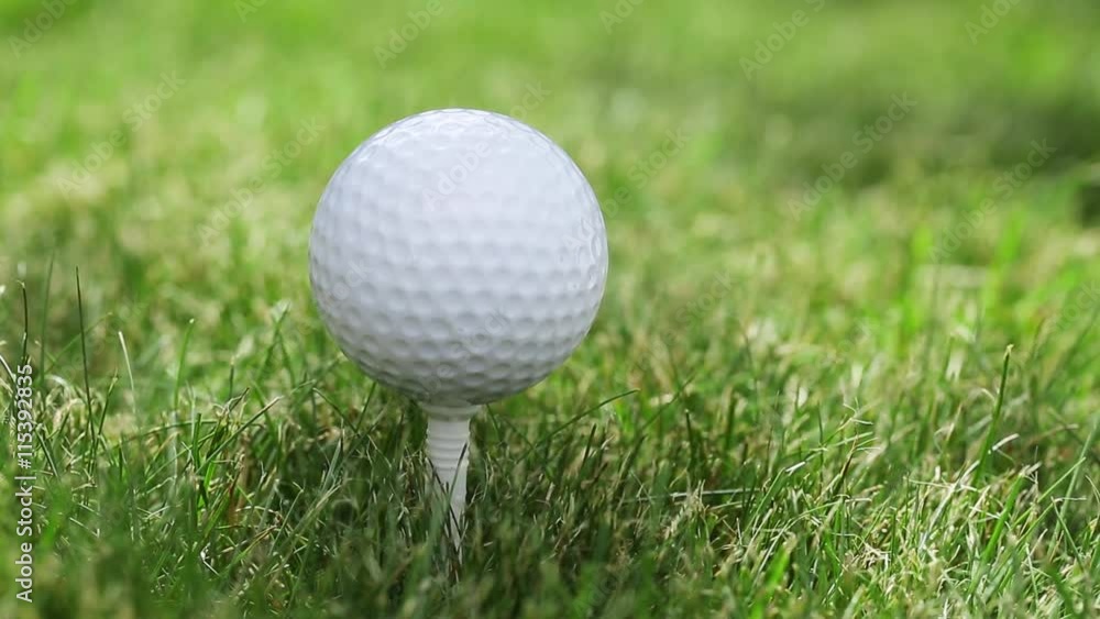 Golfer putting a golf ball and strikes. Golfer putting a golf ball and strikes.