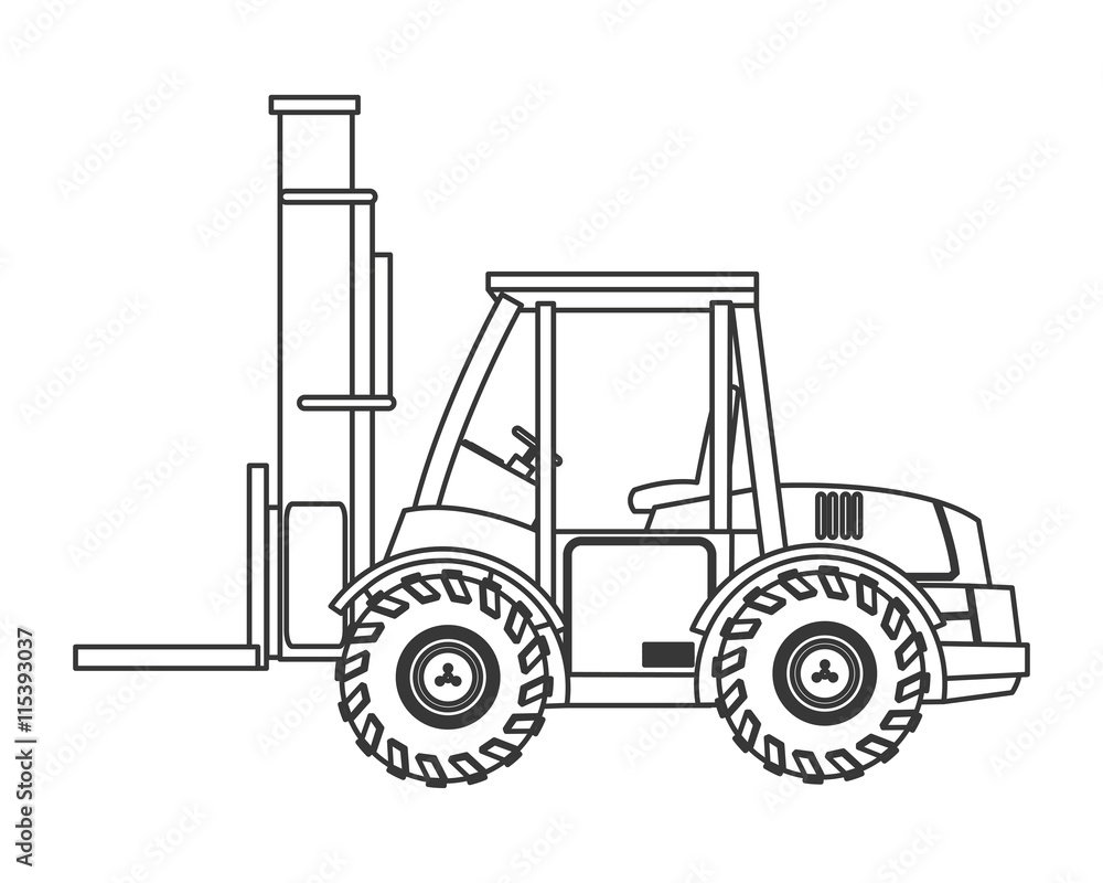 flat design forklift truck icon vector illustration flat design forklift truck icon vector illustration