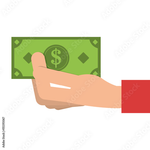 flat design dollar bill icon vector illustration