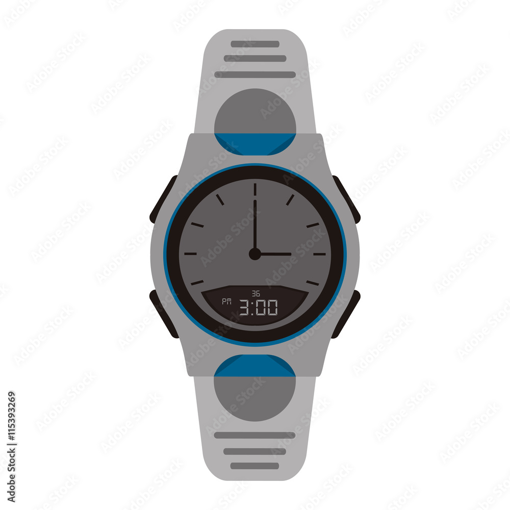 flat design modern analog watch icon vector illustration flat design modern analog watch icon vector illustration