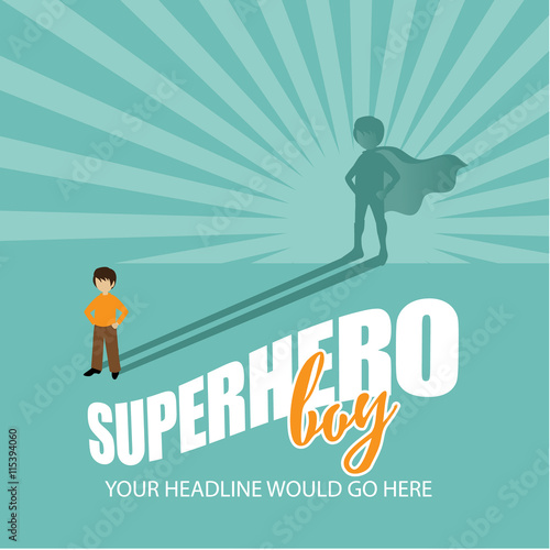 
Superhero boy burst background EPS 10 vector