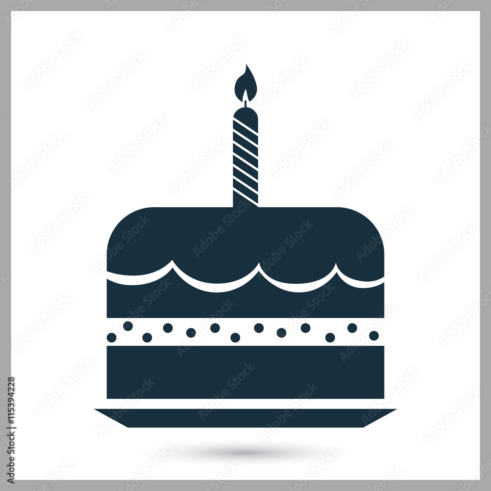 Holiday cake icon on the background Holiday cake icon on the background