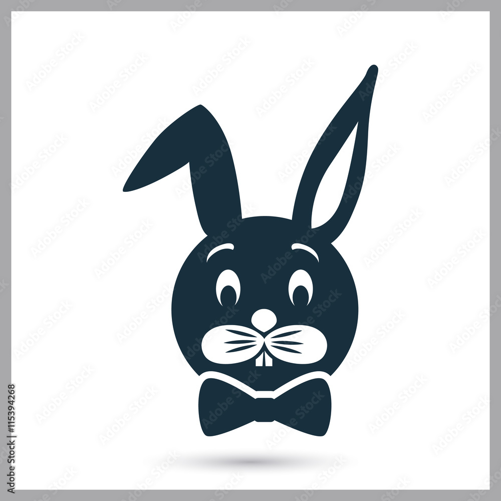 Obraz premium Gift hare icon on the background