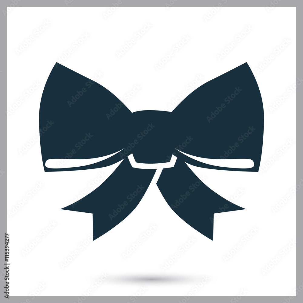 Gift bow icon on the background Gift bow icon on the background