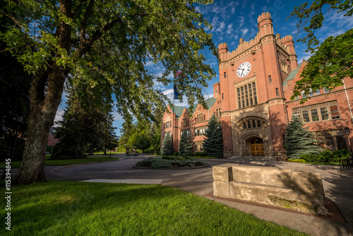 Beautiful brick university administration building