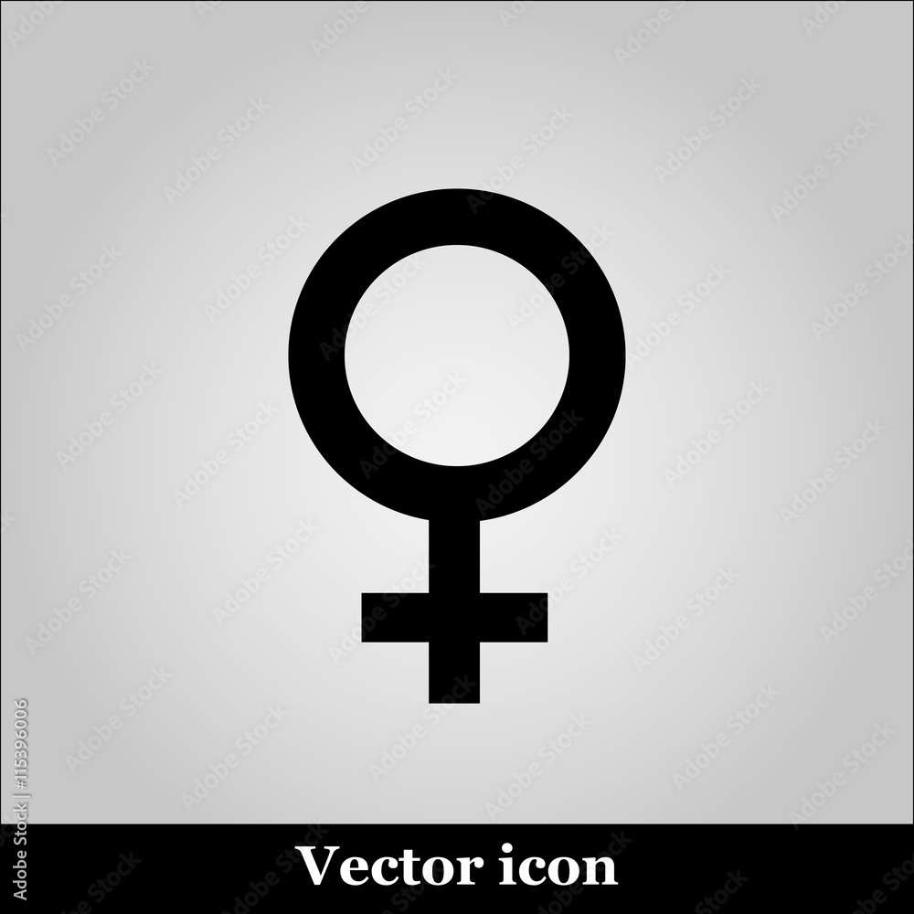 Woman icon on grey background, vector illustration Woman icon on grey background, vector illustration