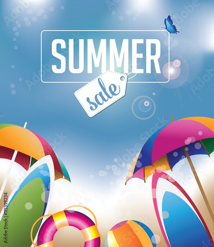 Summer sale design. EPS 10 vector.