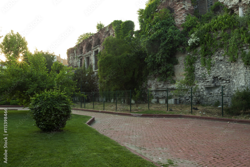 Fototapeta premium The ruins of Boukoleon Palace in Istanbul, Turkey 