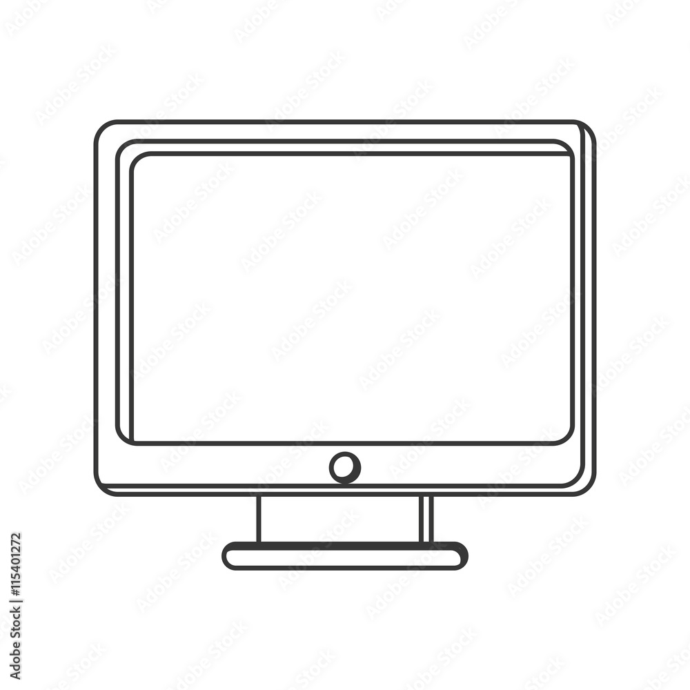 computer monitor screen icon isolated vector illustration computer monitor screen icon isolated vector illustration