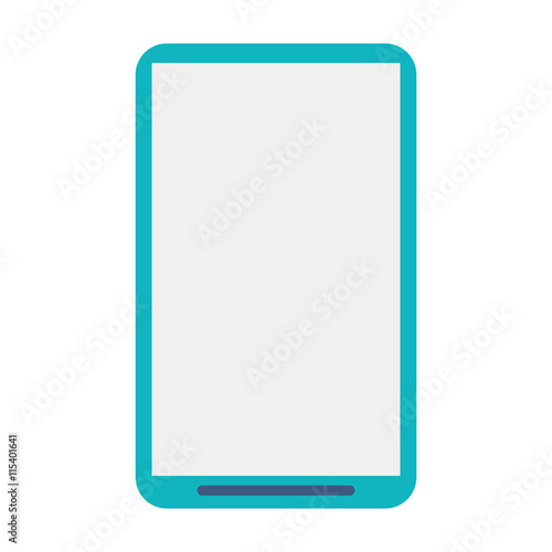 smartphone phone mobile flat icon isolated vector illustration
