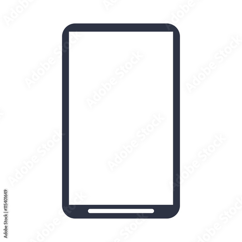 smartphone phone mobile flat icon isolated vector illustration