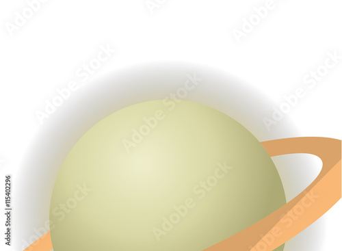 flat design planet saturn icon vector illustration
