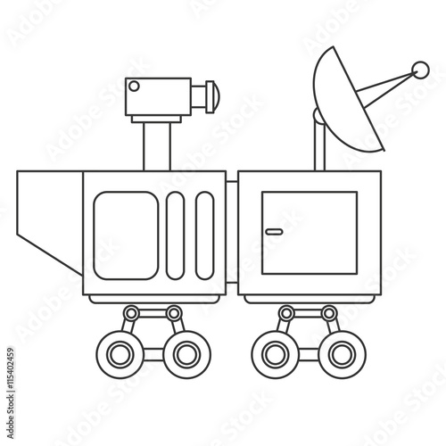 Mars Rover Curiosity Simple Drawing