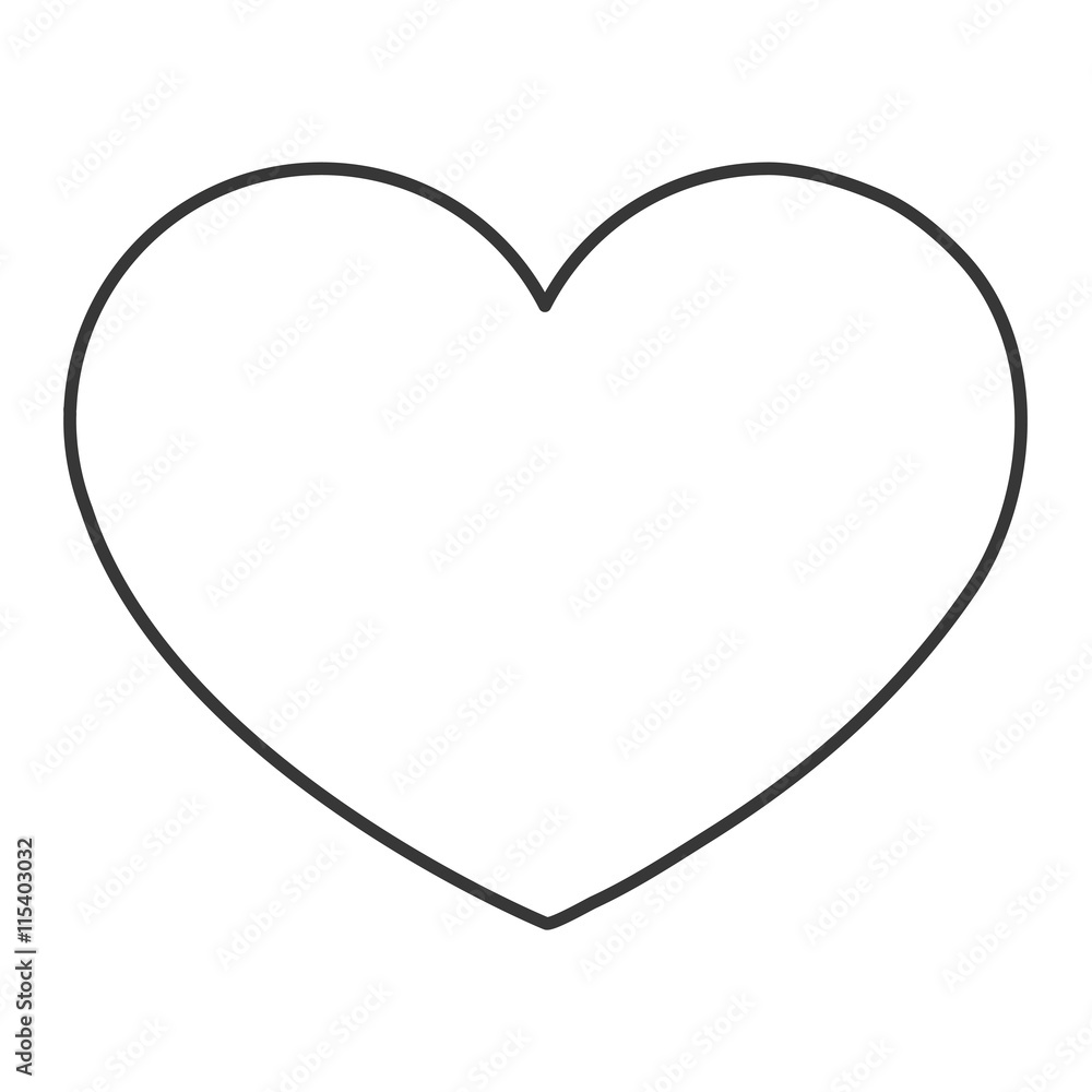 flat design line heart icon vector illustration flat design line heart icon vector illustration