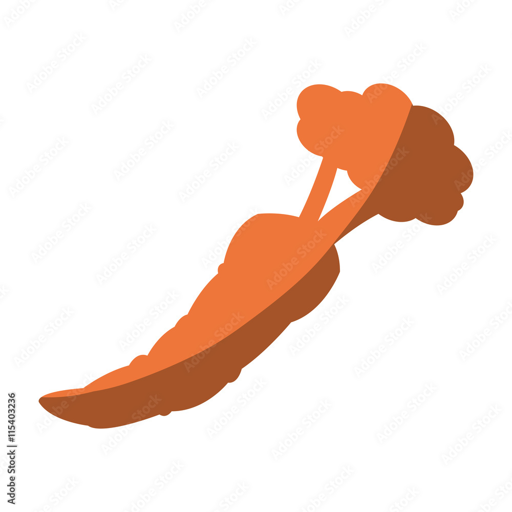 flat design whole carrot with leaf icon vector illustration flat design whole carrot with leaf icon vector illustration