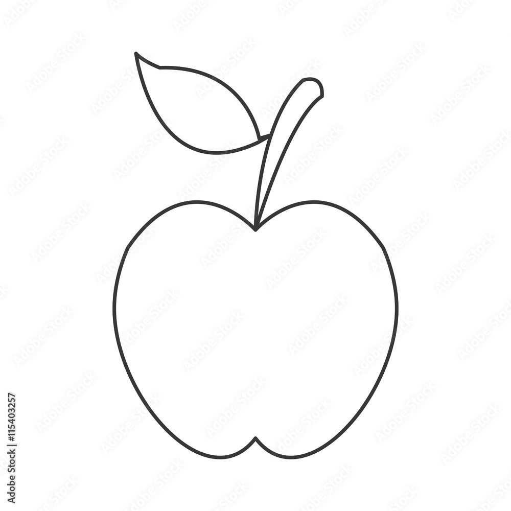 flat design whole apple icon vector illustration flat design whole apple icon vector illustration