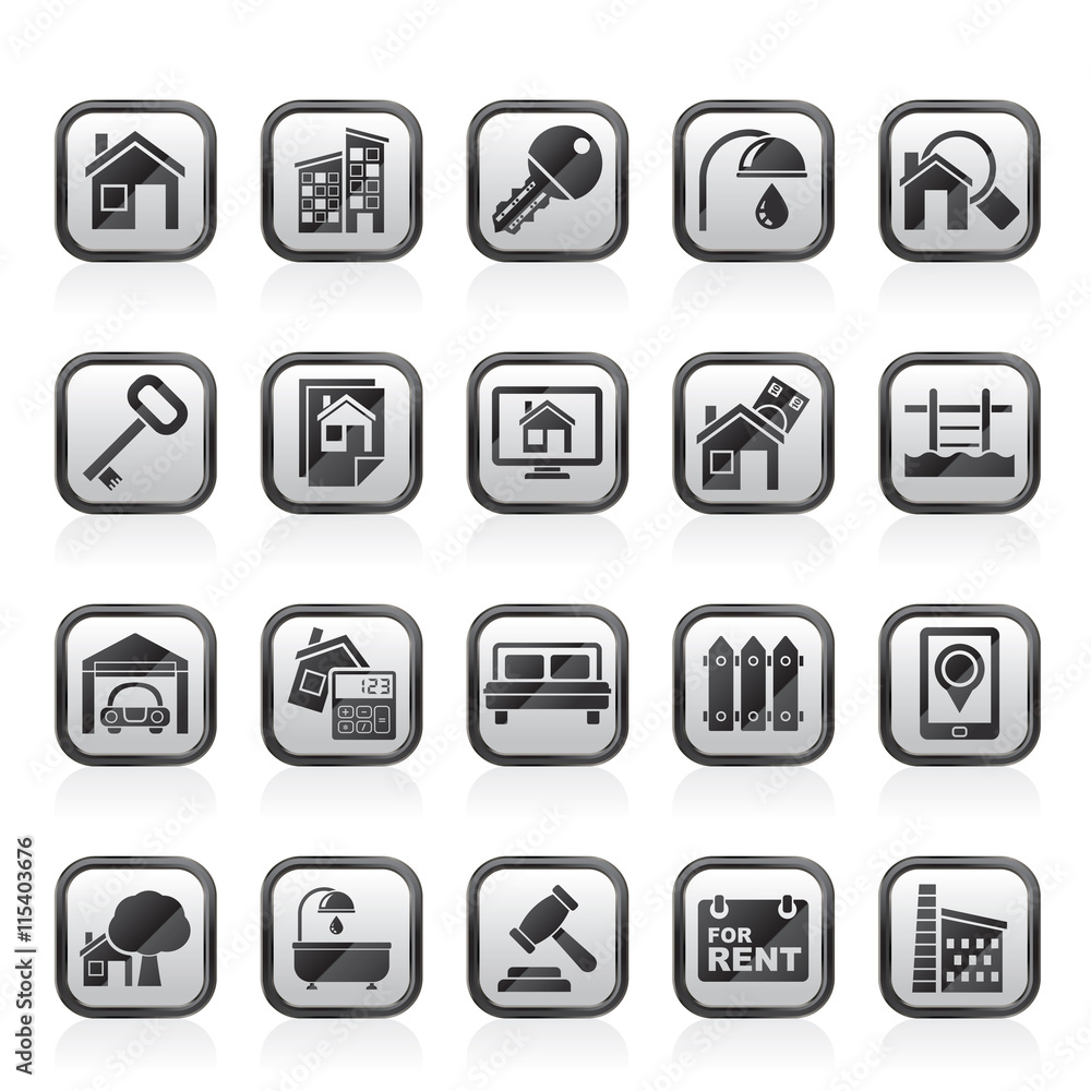 Real Estate business Icons - Vector Icon Set Real Estate business Icons - Vector Icon Set