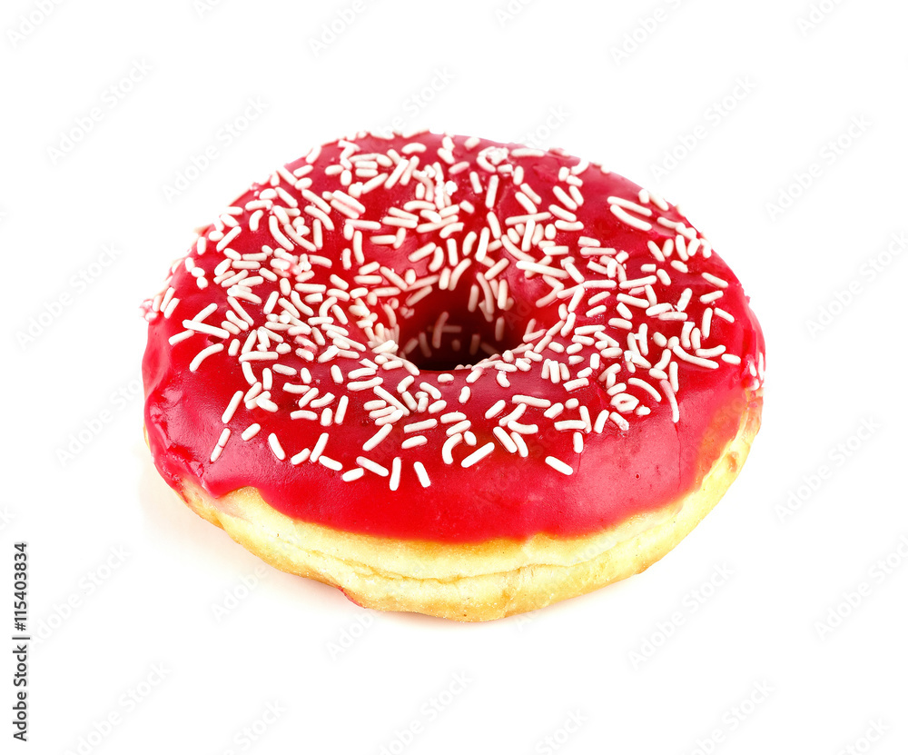 Tasty donut, isolated on white Tasty donut, isolated on white