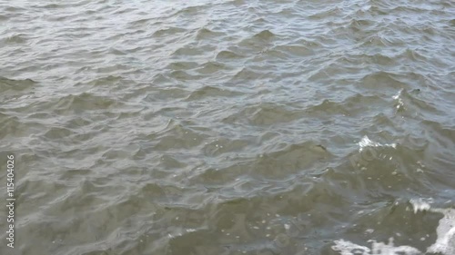 Choppy water at sunset