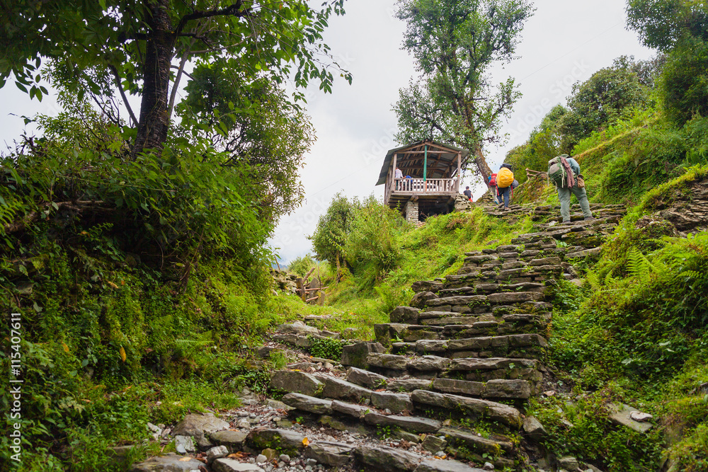 Treking in Annapurna circuit, Nepal.