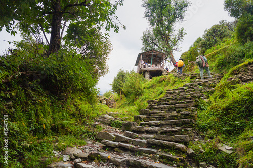 Obraz na płótnie Treking in Annapurna circuit, Nepal. w salonie