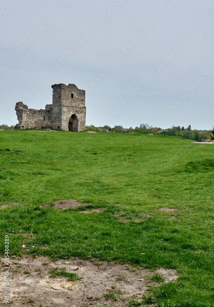 ruins in Kremenets town .Ternopil region, Ukraine