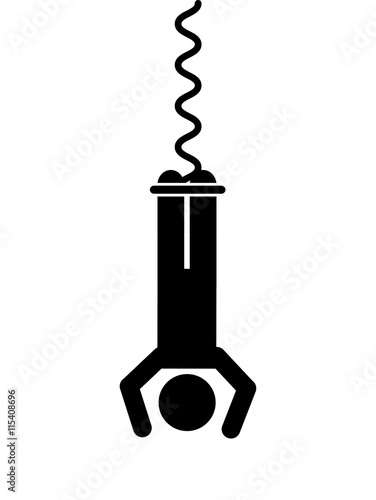 bungy jumping isolated icon design