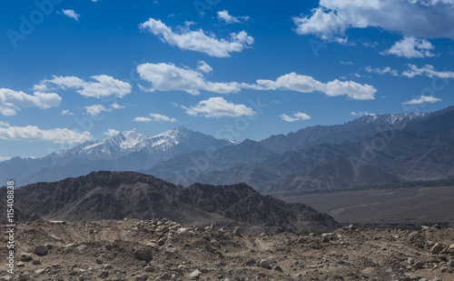 Mountain range, Leh, Ladakh, India photo